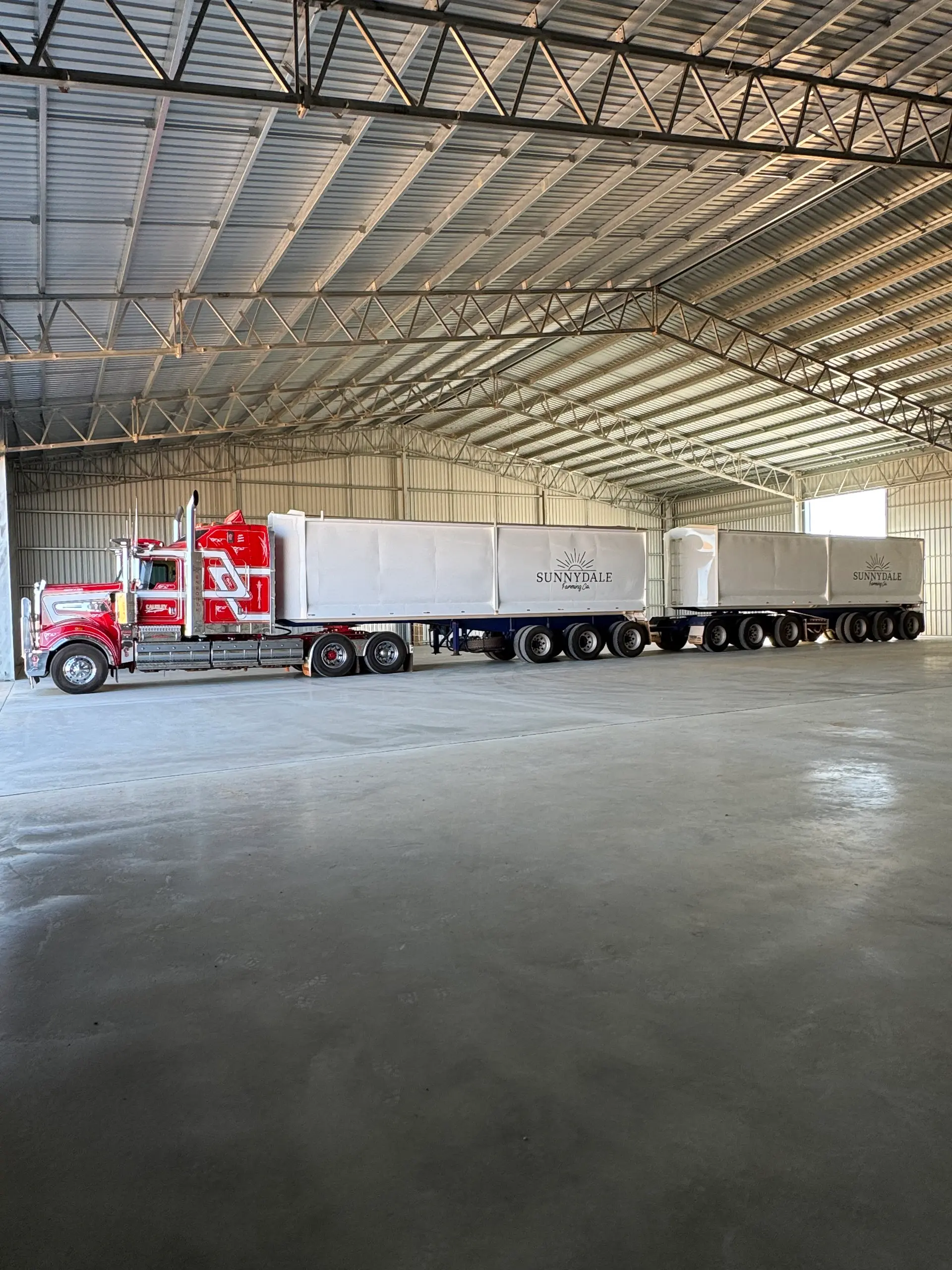 Truck in Sunnydale Farming Co. large workshop